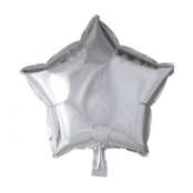 Folieballon ster - Zilver - 46cm