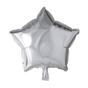 Folieballon ster - Zilver - 46cm