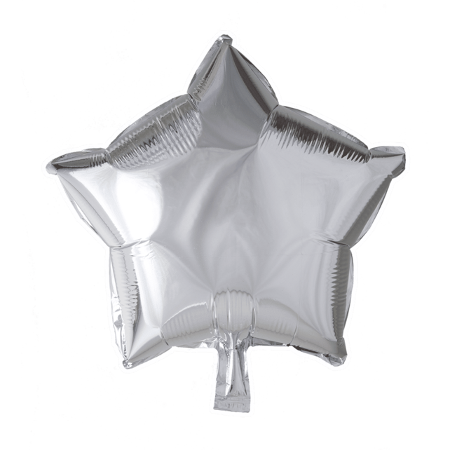 Folieballon ster - Zilver - 46cm