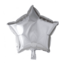 Feest-vieren Folie ballon ster zilver, 46cm