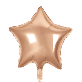 Folieballon ster - Rosé goud - 46cm