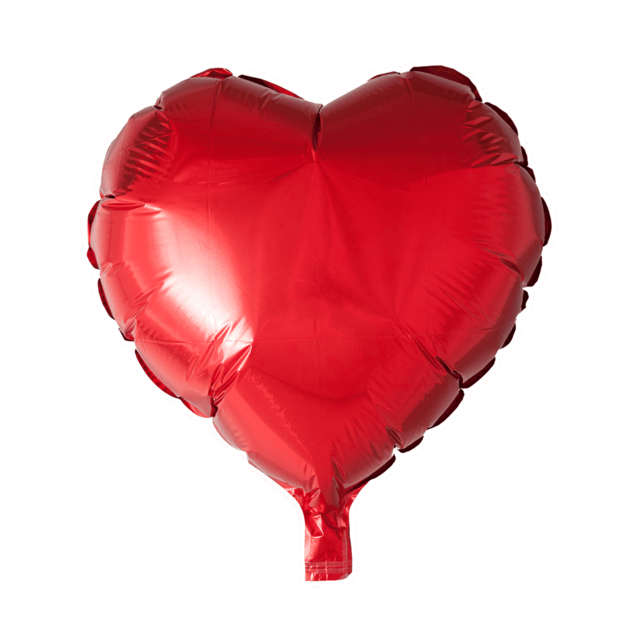 Folieballon hart - Rood - 46cm