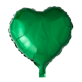 Folieballon hart - Donker groen - 46cm