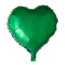 We Fiesta Folieballon hart - Donker groen - 46cm