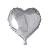 Folieballon hart - Zilver - 46cm Folieballon hart - Zilver - 46cm