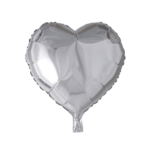 Folieballon hart - Zilver - 46cm