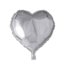 Feest-vieren Folie ballon hart zilver, 46cm