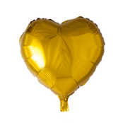 Folieballon hart - Goud - 46cm