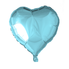 Folieballon hart - Licht blauw - 46cm