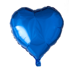 Folieballon hart - Donker blauw - 46cm