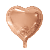 Folieballon hart - Rosé goud - 46cm