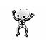 Party Deco Halloween Folieballon Skelet 84 x 100 cm Party Deco Halloween Folieballon Skelet 84 x 100 cm