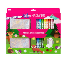 Set Mini Markers 20st incl. glitter etui