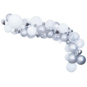 Ballon decoratie kit Zilver