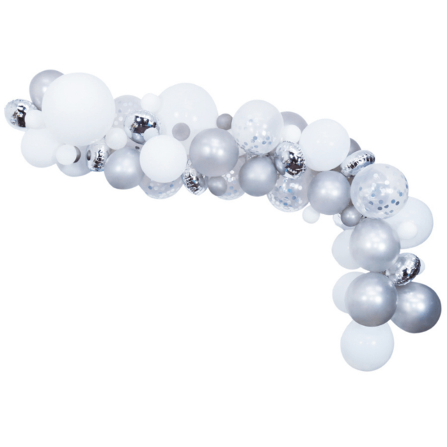 Ballon decoratie kit Zilver