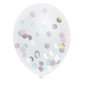 Confetti Ballonnen Holographic, 30cm, 5 stuks