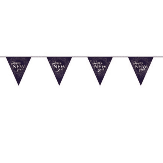 Vlaggenlijn Happy New Year, 6 meter