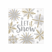 Let it Snow Servetten 16 stuks, 33x33cm