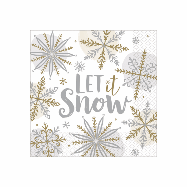 Let it Snow Servetten 16 stuks, 33x33cm