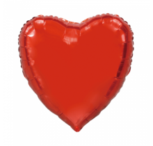 Folieballon Hart Rood 91cm