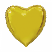 Folieballon Hart Goud 91cm