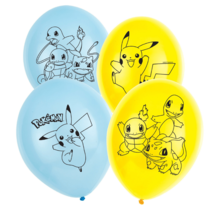 6 Pokemon ballonnen 28cm