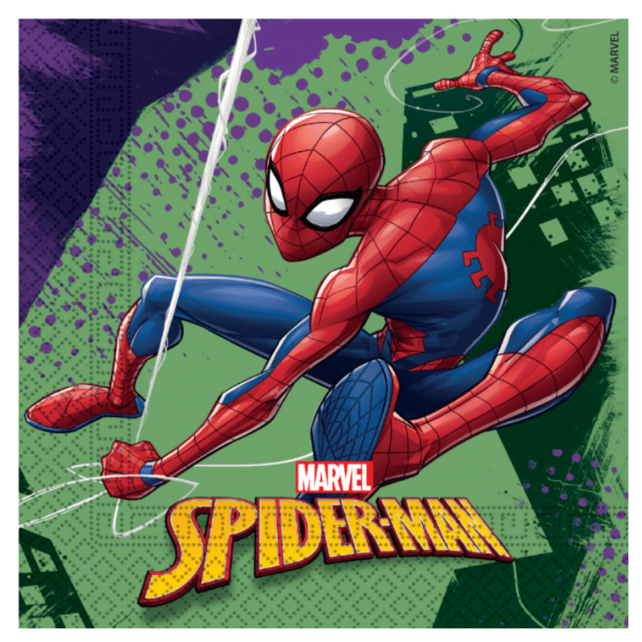 Spiderman papieren servetten, 20 stuks Spiderman papieren servetten, 20 stuks