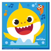 Baby Shark papieren servetten, 16 stuks Baby Shark papieren servetten, 16 stuks