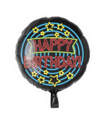 Folieballon Happy Birthday NEON 46cm leeg