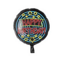 Folieballon Happy Birthday NEON 46cm leeg