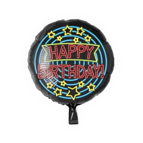 Neon Folieballon - Happy Birthday
