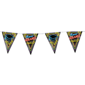 Neon party vlaggenlijn - Geslaagd - 10 meter