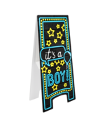 Neon Warning Sign - Geboorte jongen