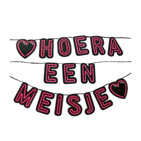 Letterslinger Hoera een meisje