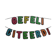 Neon letterslinger - Gefeliciteerd