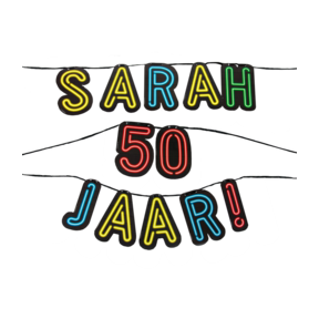 Letterslinger Sarah 50 jaar