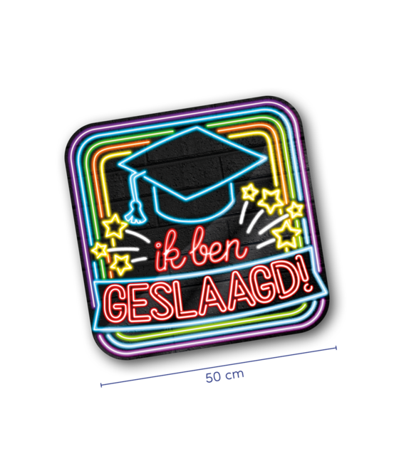 Deurbord - Geslaagd - Neon