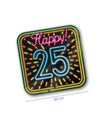 Deurbord - 25 jaar - Neon