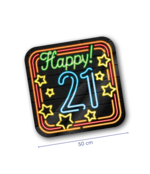 Deurbord - 21 jaar - Neon