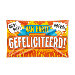 Gevel vlag - gefeliciteerd