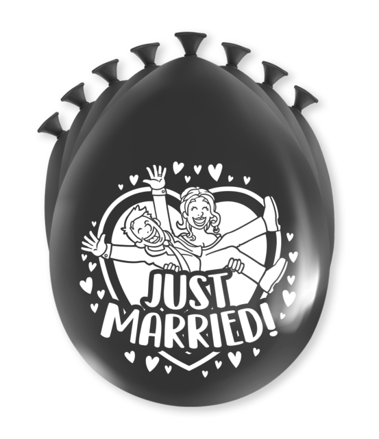 Just Married - Ballonnen - 8 stuks - 30cm
