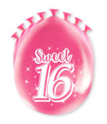 Feest Ballonnen - Sweet 16 Feest Ballonnen - Sweet 16
