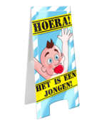 Warning Sign - Geboorte jongen blauw Warning Sign - Geboorte jongen blauw
