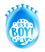 Feest Ballonnen - Geboorte jongen blauw
