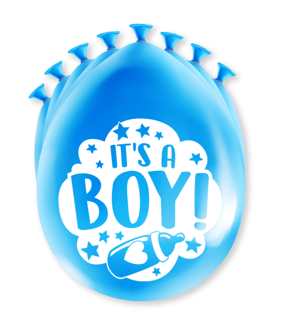Feest Ballonnen - Geboorte jongen blauw