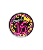 Neon button - Sweet 16