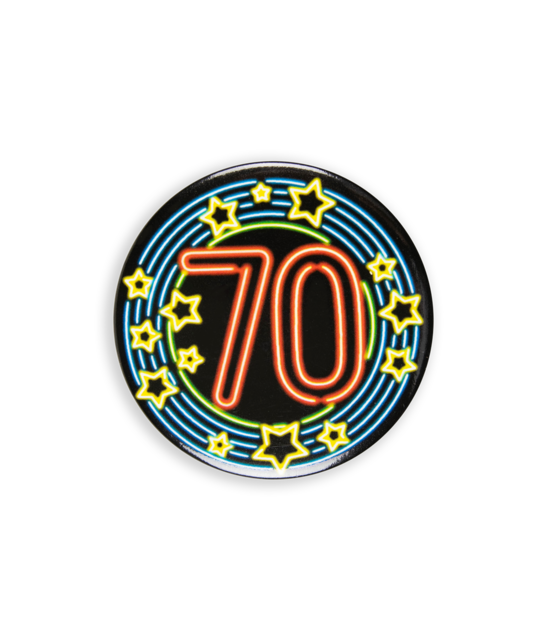 Neon button - 70 jaar