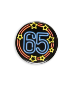 Neon button - 65 jaar