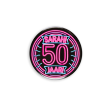 Neon button - Sarah 50 jaar