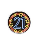 Neon button - 21 jaar Neon button - 21 jaar